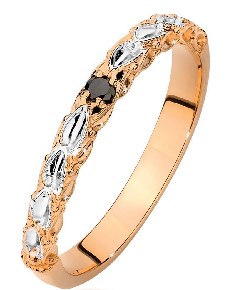 Bonore - Rose Gold 585 - Black Diamond 0,03 ct ring