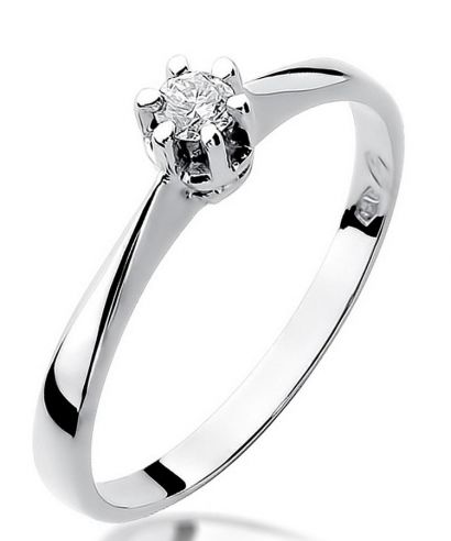 Bonore - White Gold 585 - Diamond 0,1 ct ring