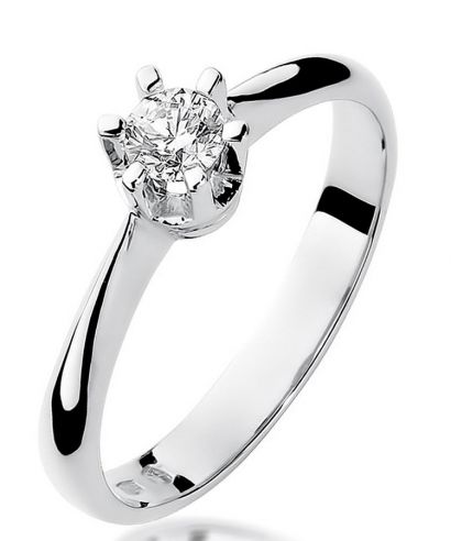 Bonore - White Gold 585 - Diamond 0,23 ct ring