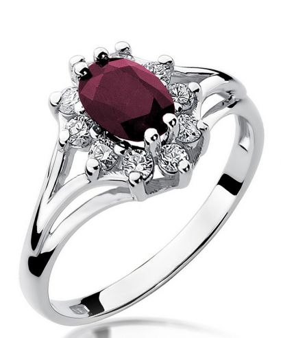 Bonore - White Gold 585 - Ruby 1 ct ring