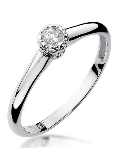 Bonore - White Gold 585 - Diamond 0,13 ct ring