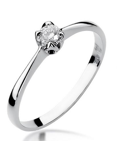Bonore - White Gold 585 - Diamond 0,1 ct ring