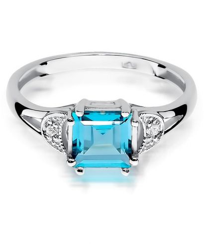 Bonore - White Gold 585 - Topaz 1,4 ct ring