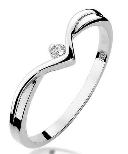 Bonore - White Gold 585 - Diamond 0,04 ct ring