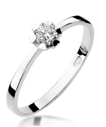Bonore - White Gold 585 - Diamond 0,1 ct ring