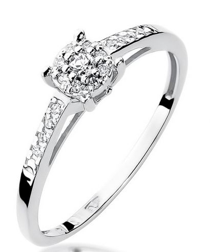 Bonore - White Gold 585 - Diamond 0,04 ct ring