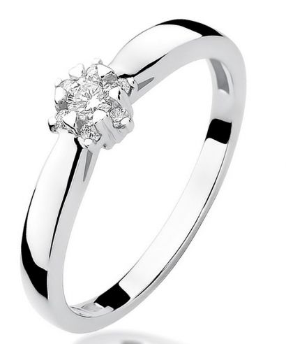 Bonore - White Gold 585 - Diamond 0,1 ct ring