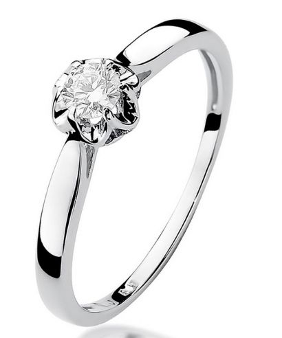 Bonore - White Gold 585 - Diamond 0,1 ct ring