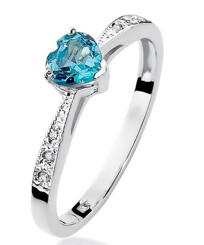Bonore - White Gold 585 - Topaz 0,3 ct ring
