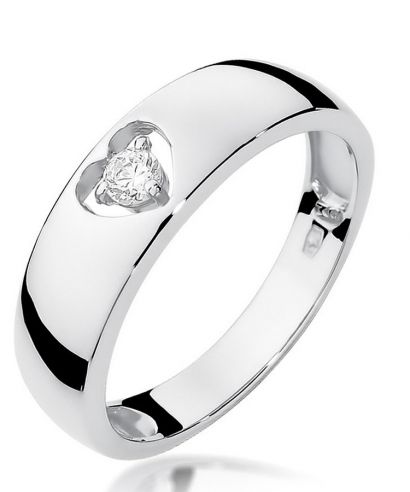 Bonore - White Gold 585 - Diamond 0,1 ct ring