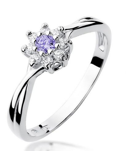 Bonore - White Gold 585 - Tanzanite 0,1 ct ring