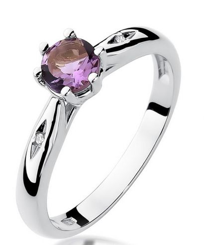 Bonore - White Gold 585 - Amethyst 0,5 ct ring