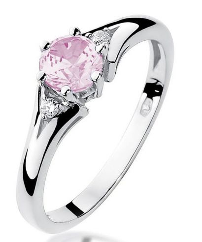 Bonore - White Gold 585 - Pink Topaz 0,5 ct ring
