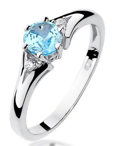 Bonore - White Gold 585 - Topaz 0,5 ct ring