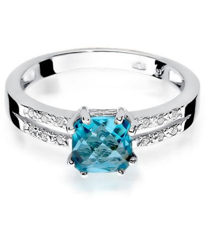 Bonore - White Gold 585 - Topaz 0,7 ct ring