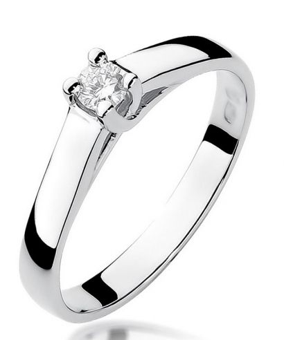 Bonore - White Gold 585 - Diamond 0,1 ct ring