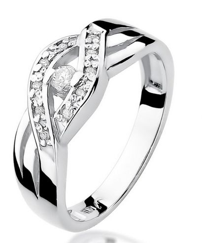 Bonore - White Gold 585 - Diamond 0,05 ct ring