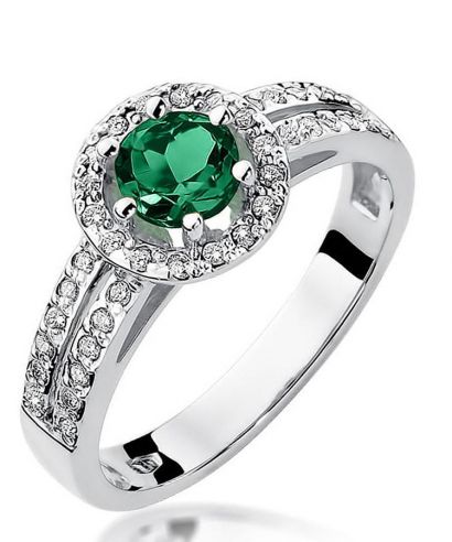 Bonore - White Gold 585 - Emerald 0,5 ct ring