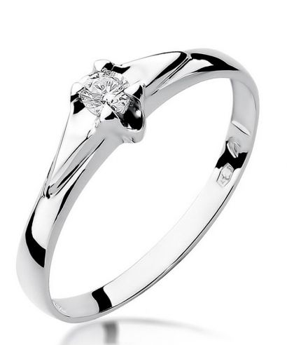 Bonore - White Gold 585 - Diamond 0,1 ct ring