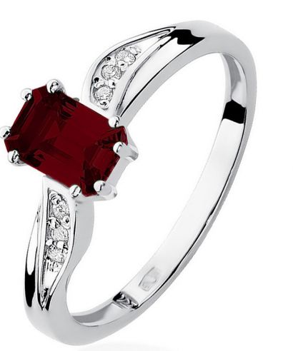 Bonore - White Gold 585 - Garnet 0,7 ct ring