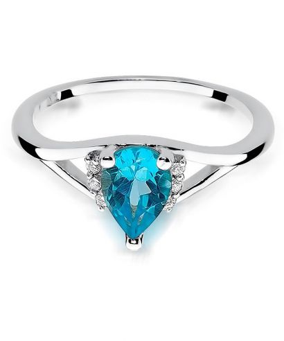 Bonore - White Gold 585 - Topaz 0,9 ct ring