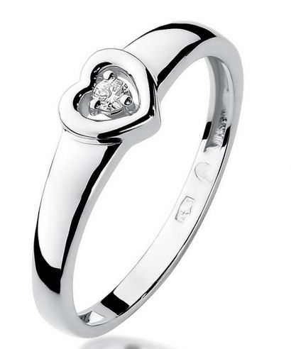 Bonore - White Gold 585 - Diamond 0,04 ct ring