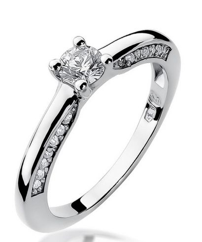 Bonore - White Gold 585 - Diamond 0,3 ct ring