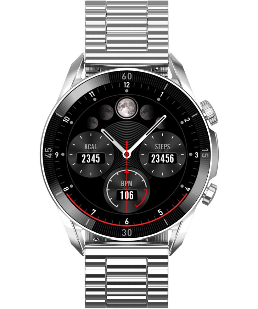 Garett V10 Silver Steel Men's Smartwatch