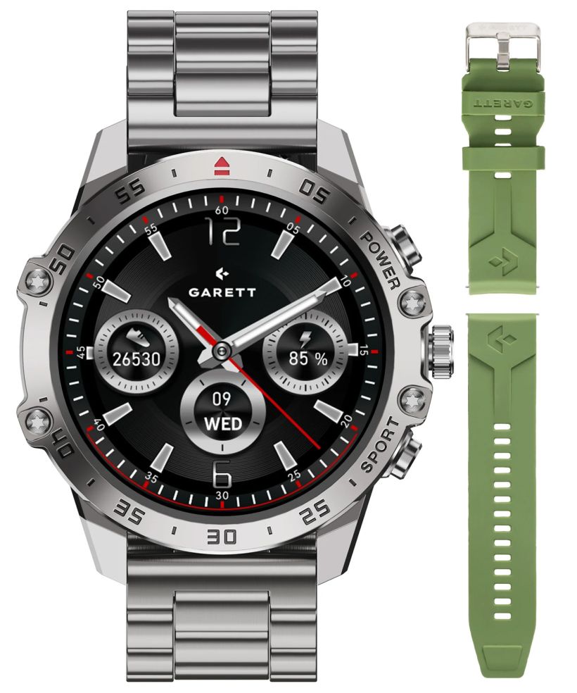 Garett V14 Silver SET gents smartwatch