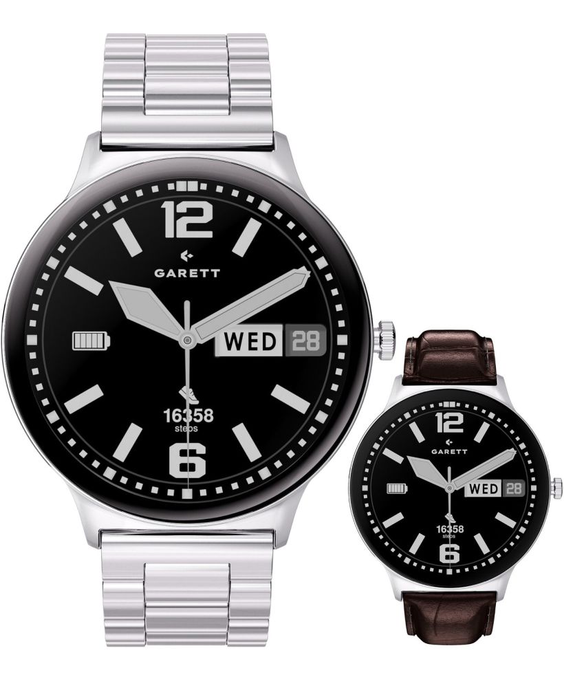 Garett Quantum Glow Silver SET gents smartwatch