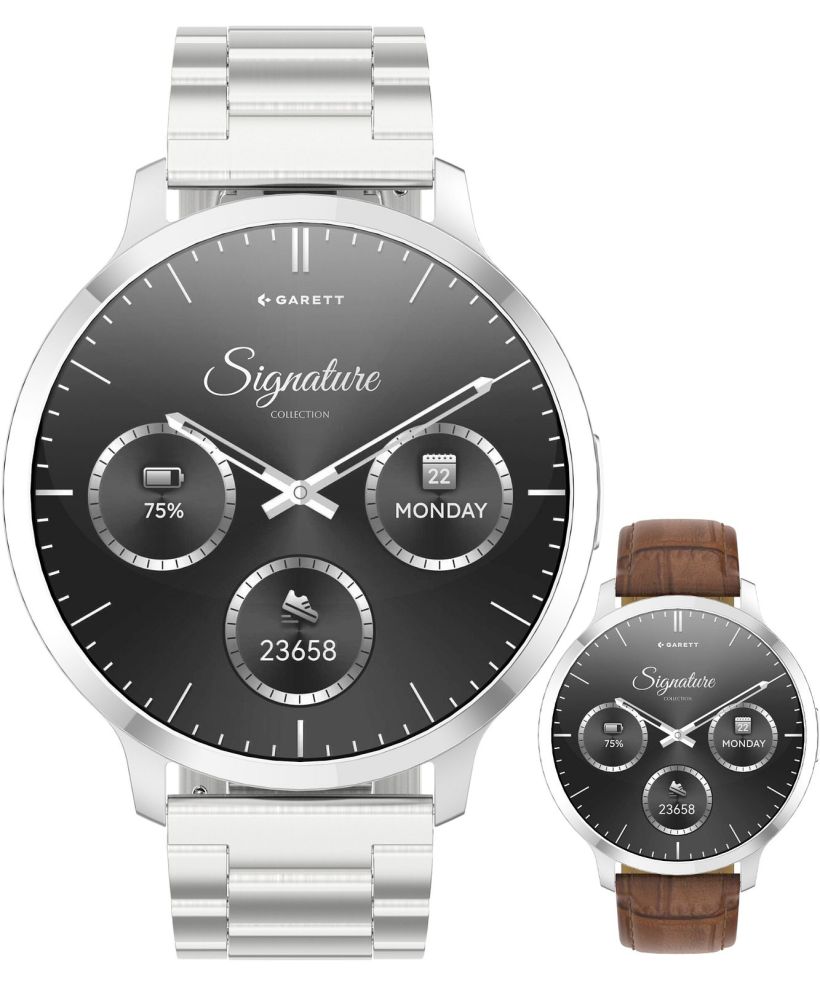 Garett Signature Edge Silver Solid SET gents smartwatch