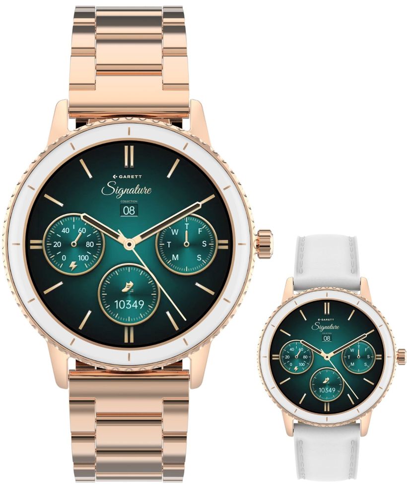 Garett Signature Grace Rose Gold Solid SET ladies smartwatch