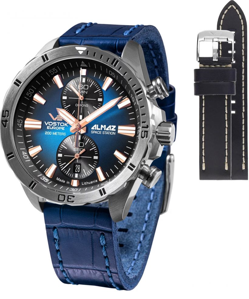 Vostok Europe Almaz Chrono Limited Edition + strap Vostok gents watch