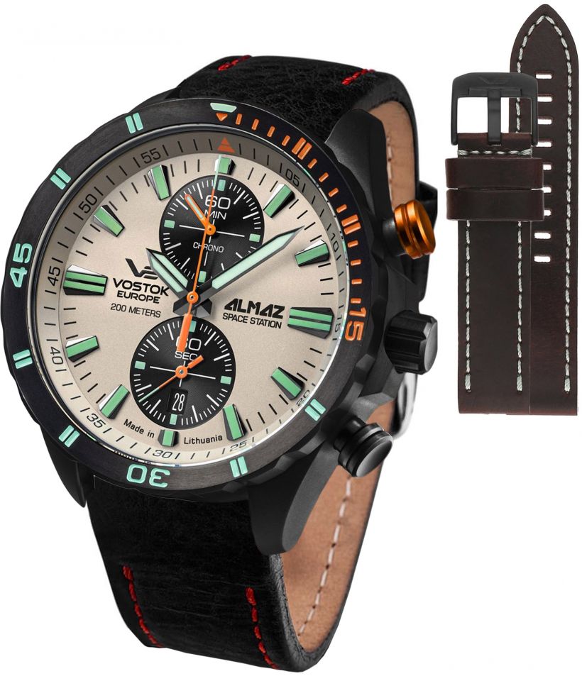Vostok Europe Almaz Chrono Limited Edition + straps Vostok gents watch