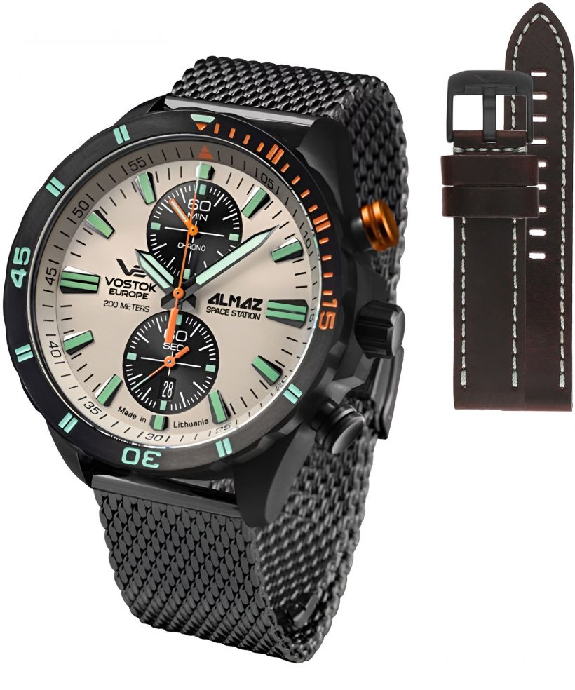Vostok Europe Almaz Chrono Limited Edition + straps Vostok gents watch