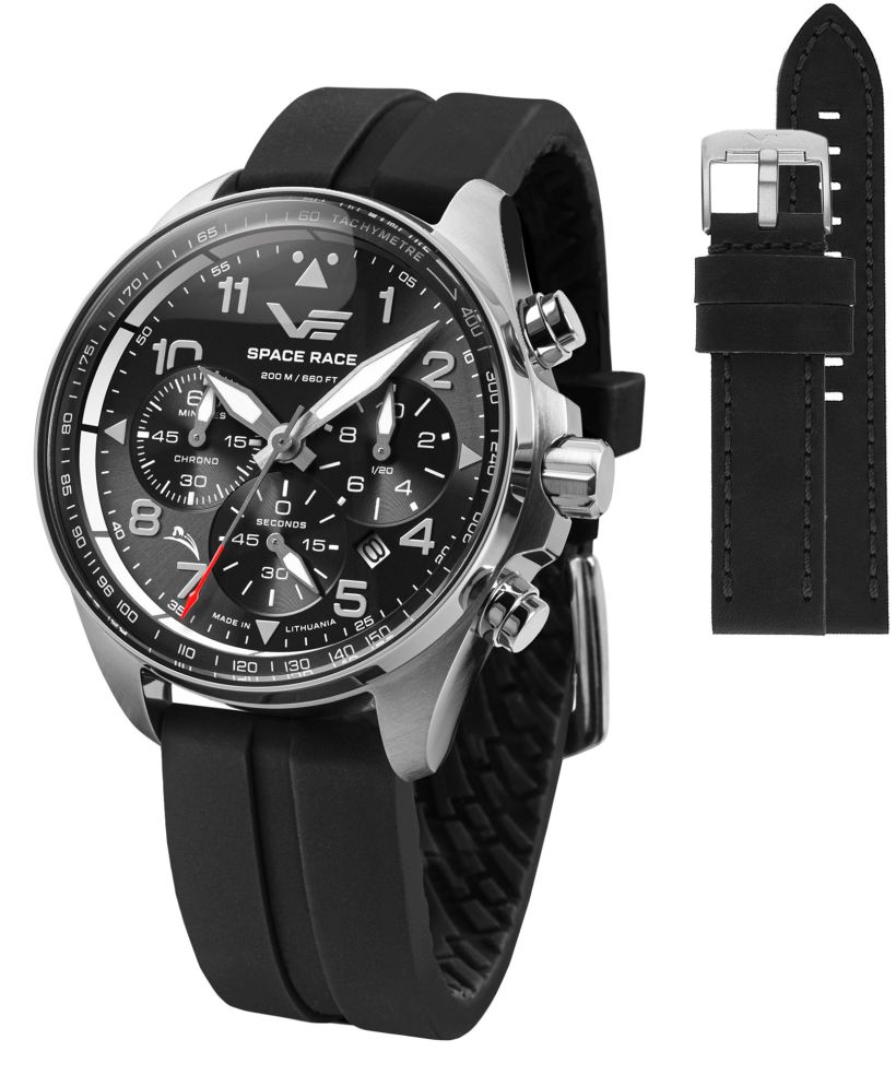 Vostok Europe Space Race Chrono Limited Edition + Vostok strap gents watch