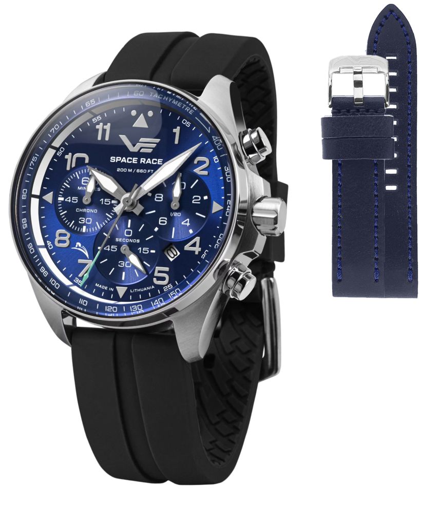 Vostok Europe Space Race Chrono Limited Edition + Vostok strap gents watch