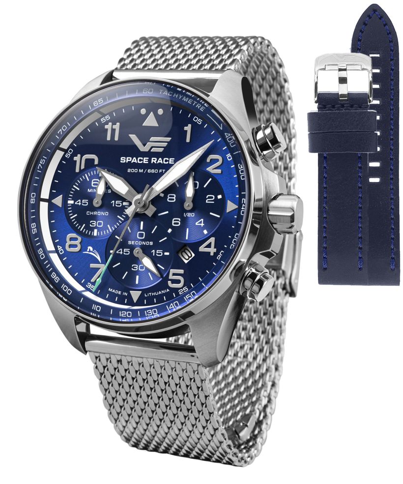 Vostok Europe Space Race Chrono Limited Edition + Vostok strap gents watch