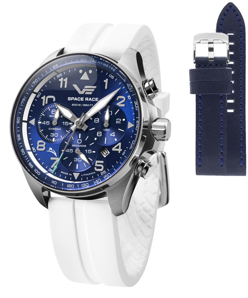 Vostok Europe Space Race Chrono Limited Edition + Vostok strap gents watch