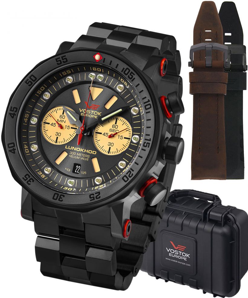 Vostok Europe Lunokhod-2 Chrono Limited Edition + 2 straps Vostok gents watch