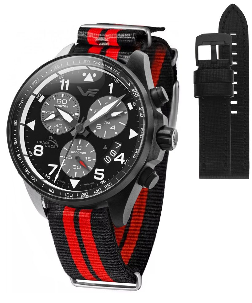 Vostok Europe Space Race Chrono Limited Edition + Vostok strap gents watch