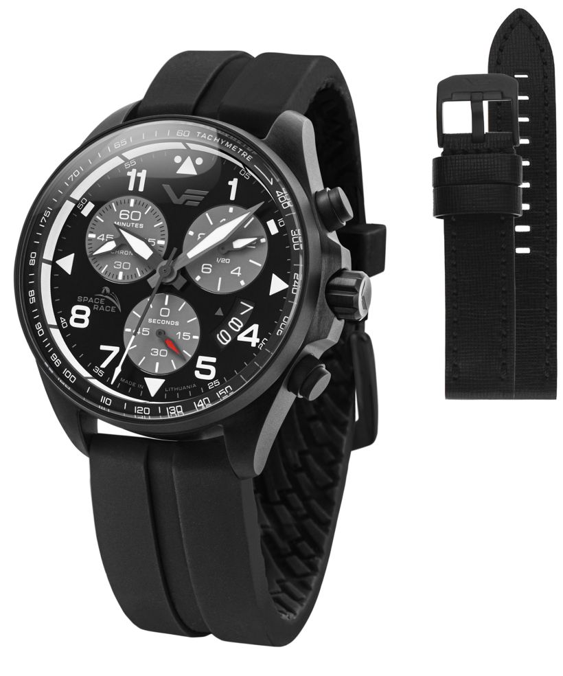 Vostok Europe Space Race Chrono Limited Edition + Vostok strap gents watch