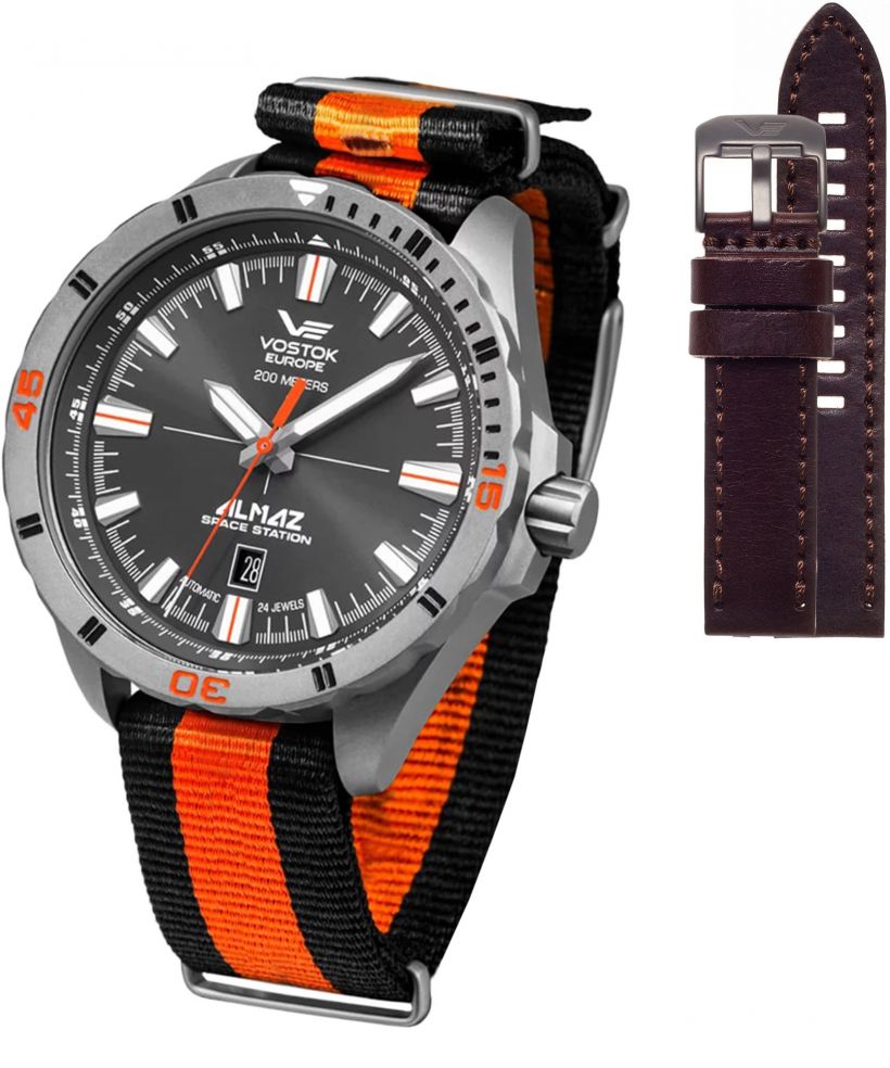 Vostok Europe Almaz Space Station Automatic Titanium Limited Edition + strap Vostok gents watch