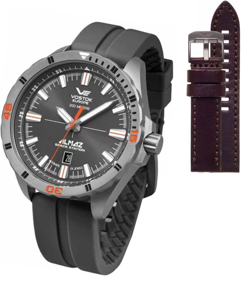Vostok Europe Almaz Space Station Automatic Titanium Limited Edition + strap Vostok gents watch