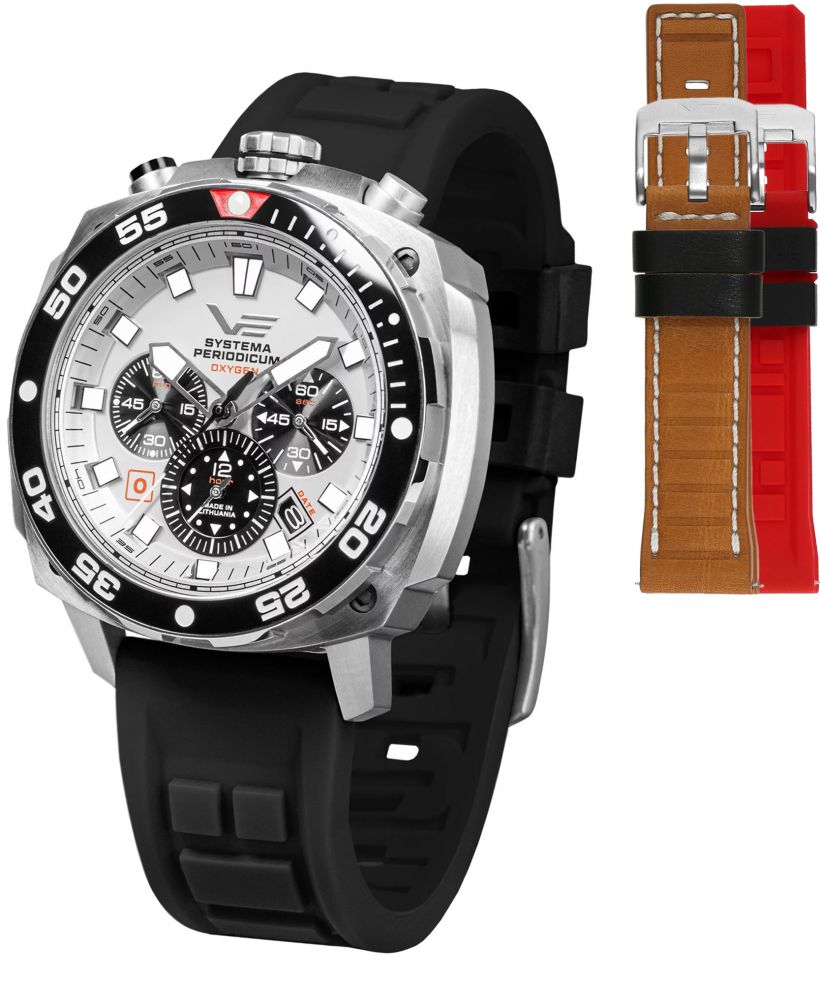 Vostok Europe Systema Periodicum Oxygen Chronograph SET Limited Edition + 2 straps Vostok gents watch