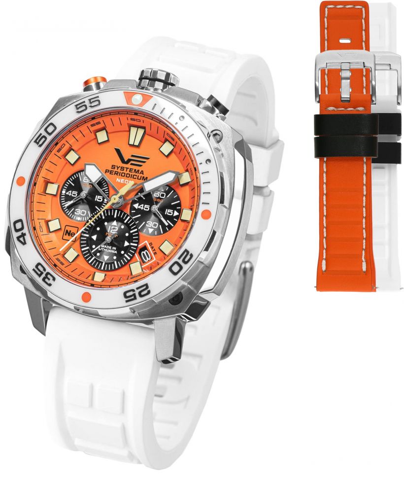 Vostok Europe Systema Periodicum Neon Chronograph SET Limited Edition + 2 straps Vostok gents watch