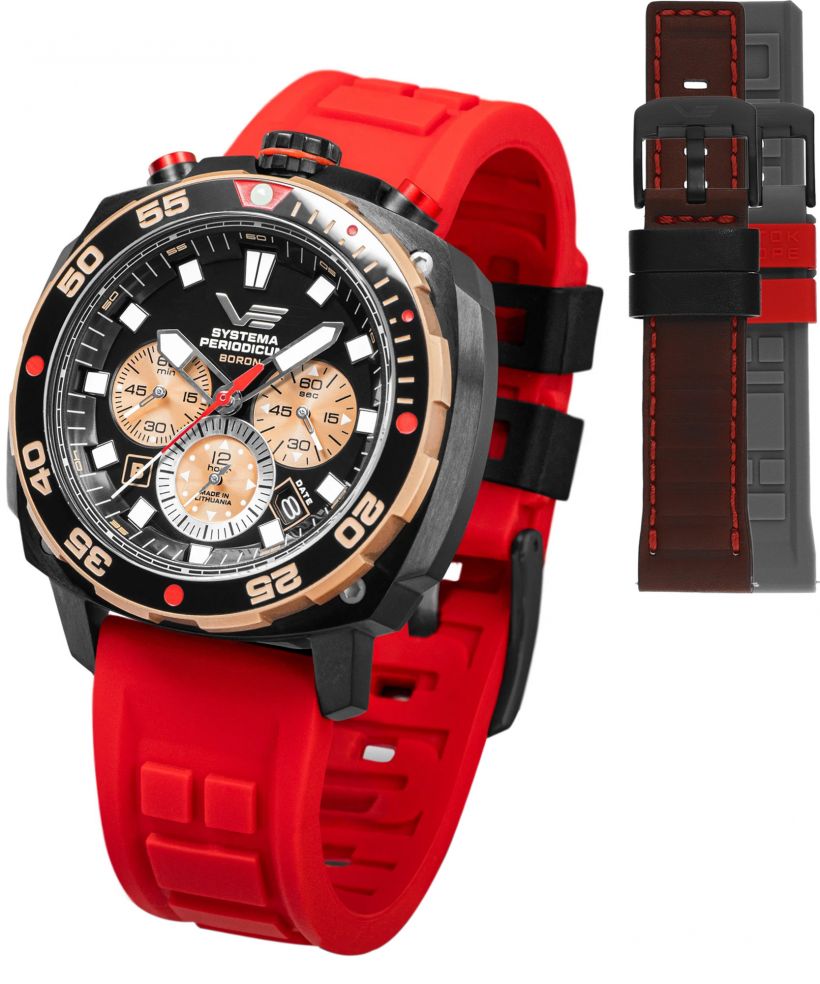 Vostok Europe Systema Periodicum Boron Chronograph SET Limited Edition + 2 straps Vostok gents watch