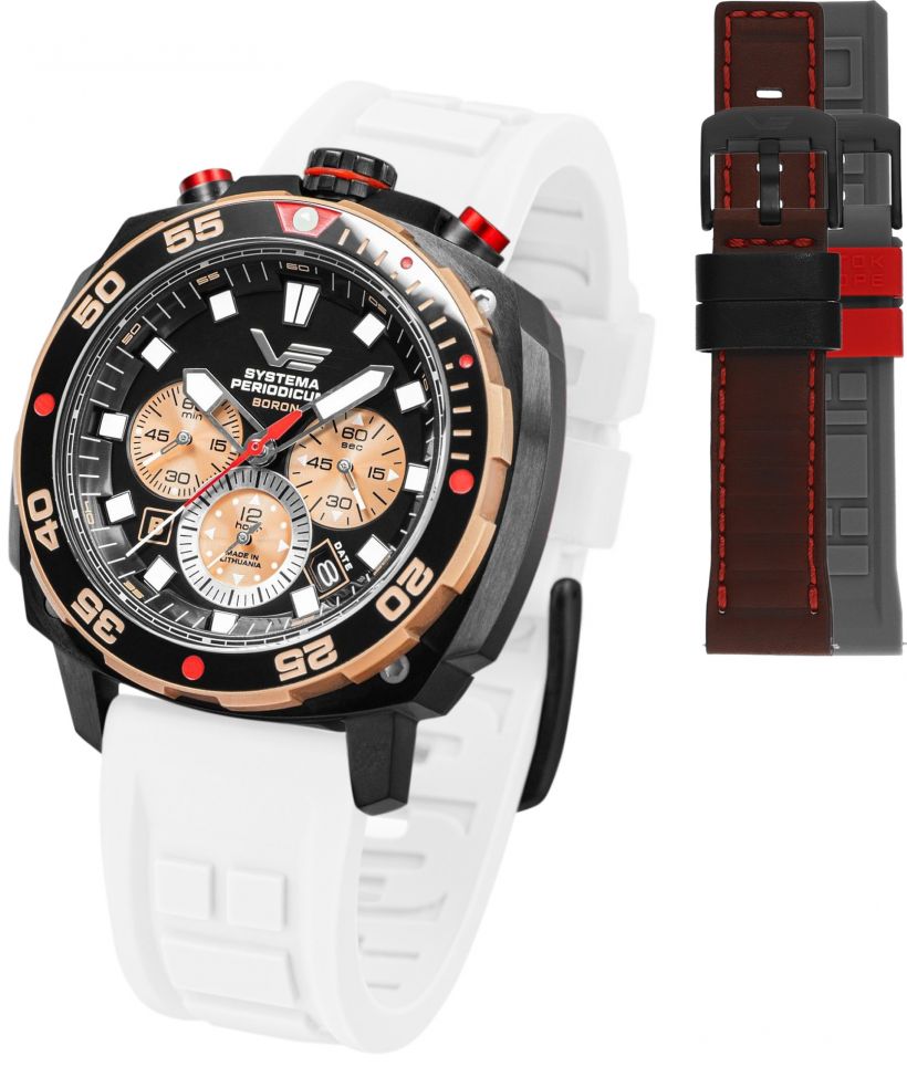 Vostok Europe Systema Periodicum Boron Chronograph SET Limited Edition + 2 straps Vostok gents watch