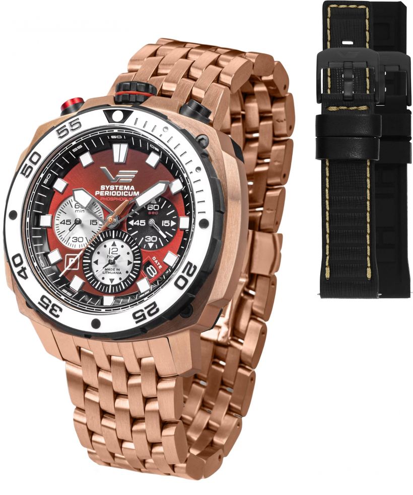 Vostok Europe Phosphorus Chronograph SET Limited Edition + 2 straps Vostok gents watch