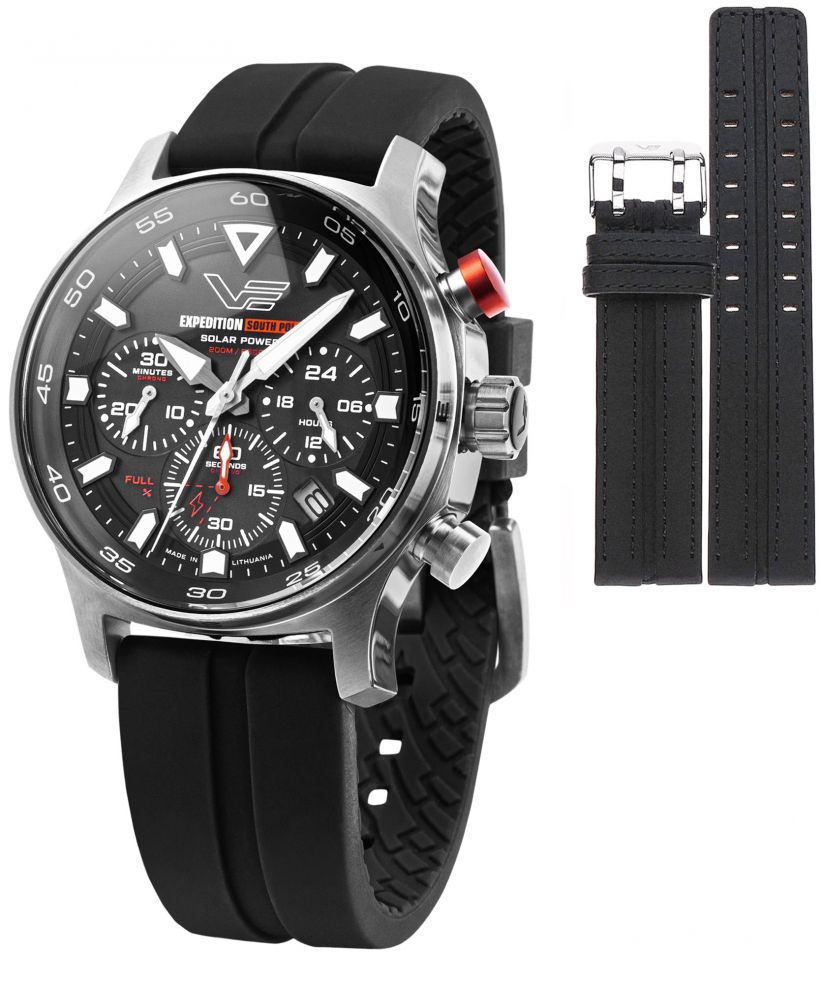 Vostok Europe Expedition South Pole Solar Power Chronograph Limited Edition SET + Vostok strap gents watch